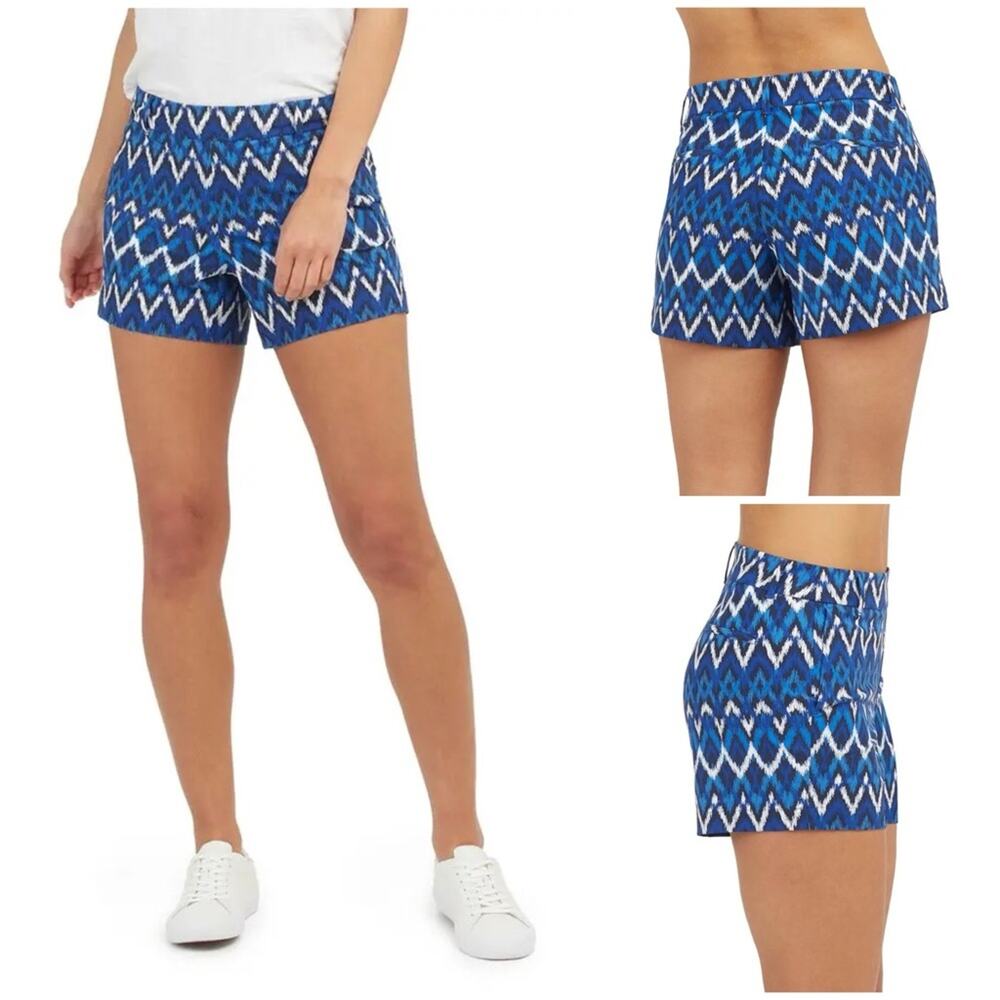 SPANX Sunshine 4-Inch Shorts Blue Ikat  SZ S or M $78